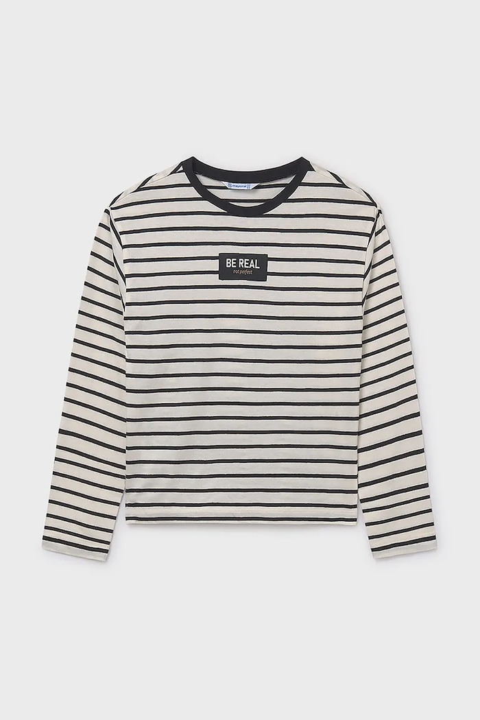 Mayoral longsleeve din bumbac pentru copii 7027.8K.Junior.9BYA negru AW25