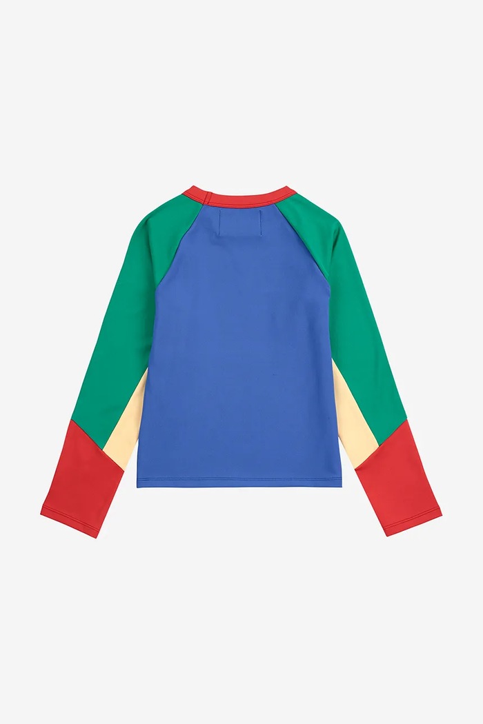 Dievča Detské tričko s dlhým rukávom Bobo Choses Color Block 225AC027 modrá