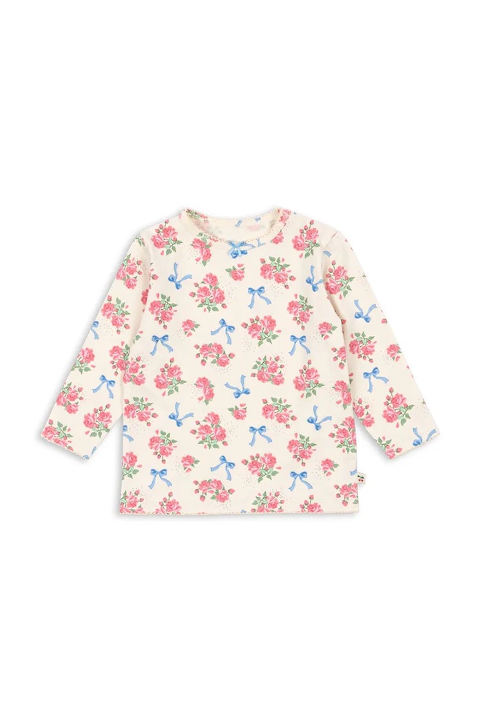Бебешка блуза с дълги ръкави Konges Sløjd BASIC BLOUSE GOTS памук бежов KS103701.G.9BYA