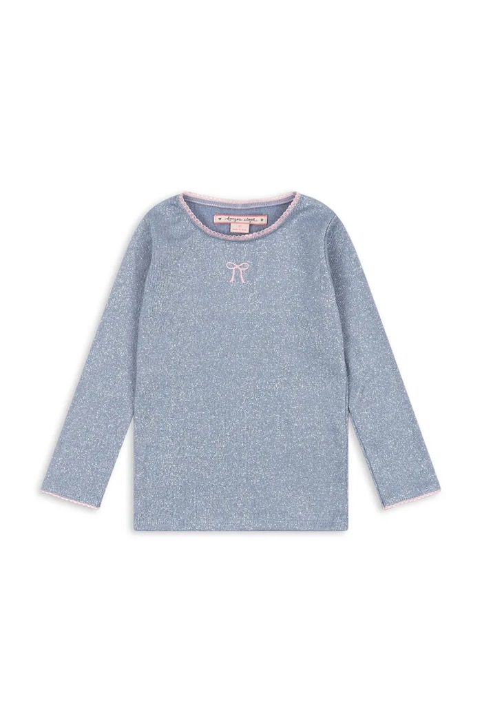 Konges Sløjd longsleeve dziecięcy ROLI BLOUSE nadruk fioletowy KS103967.9BYA