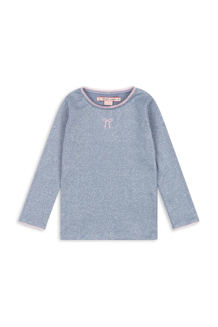 Konges Sløjd longsleeve dziecięcy ROLI BLOUSE nadruk fioletowy KS103967.9BYA