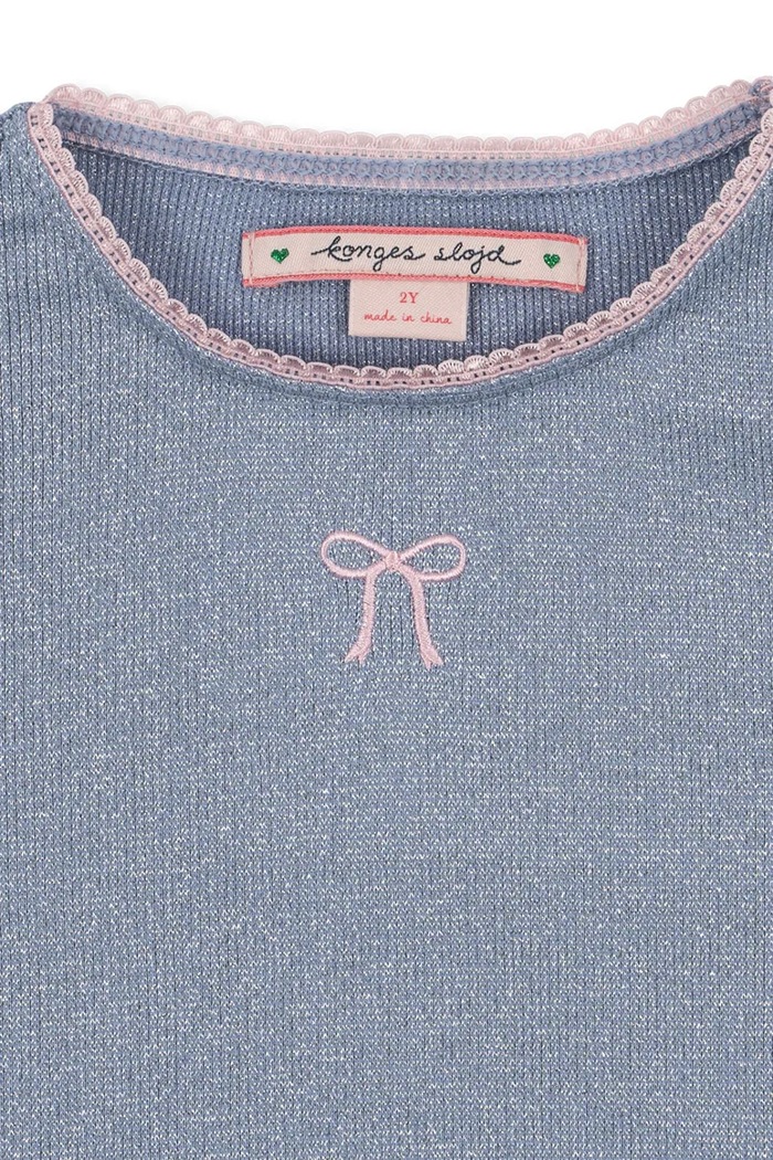 Dziewczynka Konges Sløjd longsleeve dziecięcy ROLI BLOUSE KS103967.9BYA fioletowy