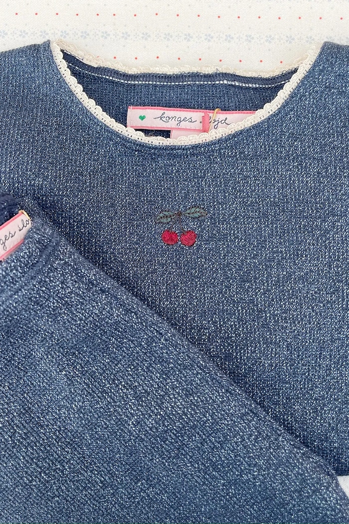 Detské tričko s dlhým rukávom Konges Sløjd ROLI BLOUSE KS103967.9BYA tmavomodrá