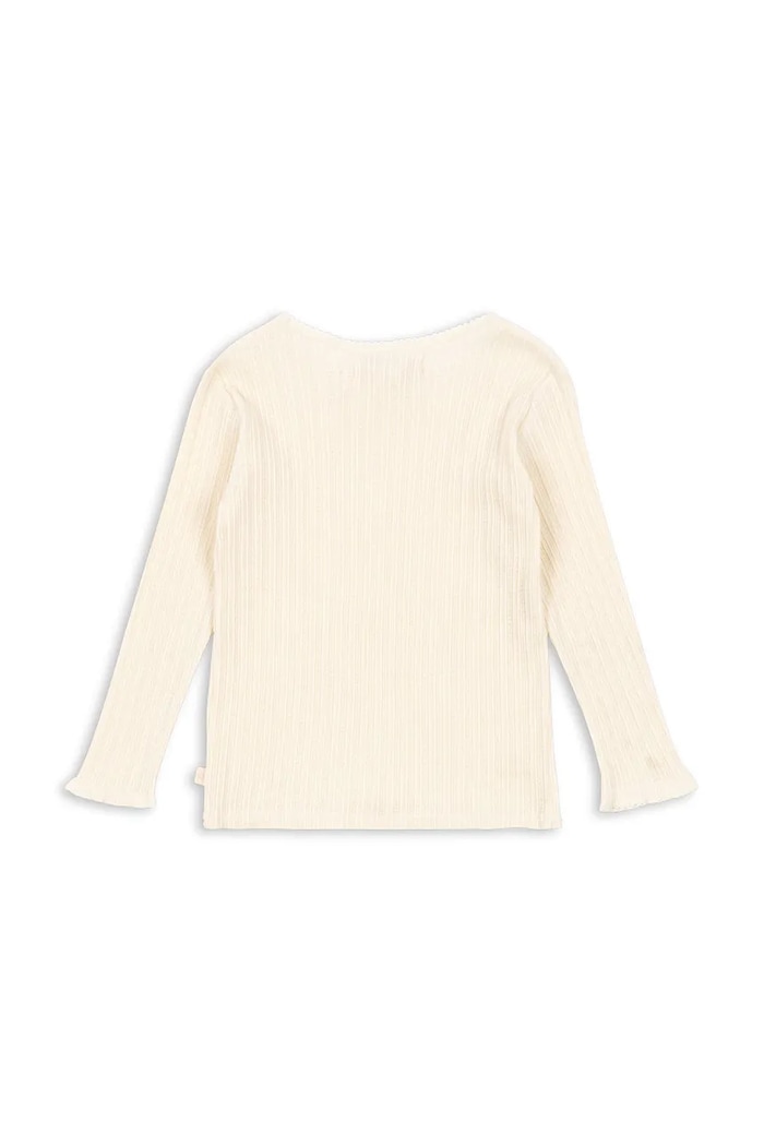 Konges Sløjd longsleeve bawełniany dziecięcy PAPIN BLOUSE GOTS KS103957.9BYA beżowy AW25
