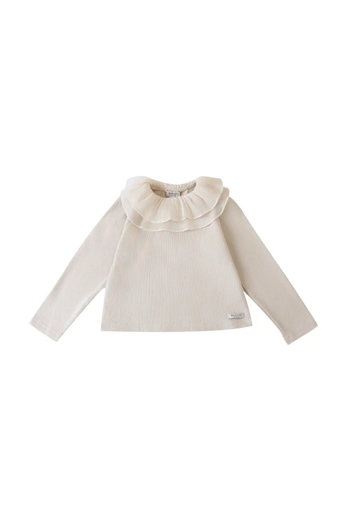 Detské tričko s dlhým rukávom Donsje Florentien Top 4105400 béžová AW25