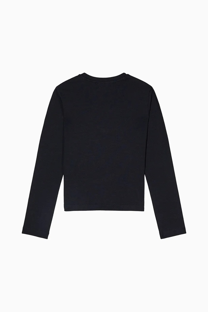 Detské tričko s dlhým rukávom Patrizia Pepe J331 7M0956 čierna AW25