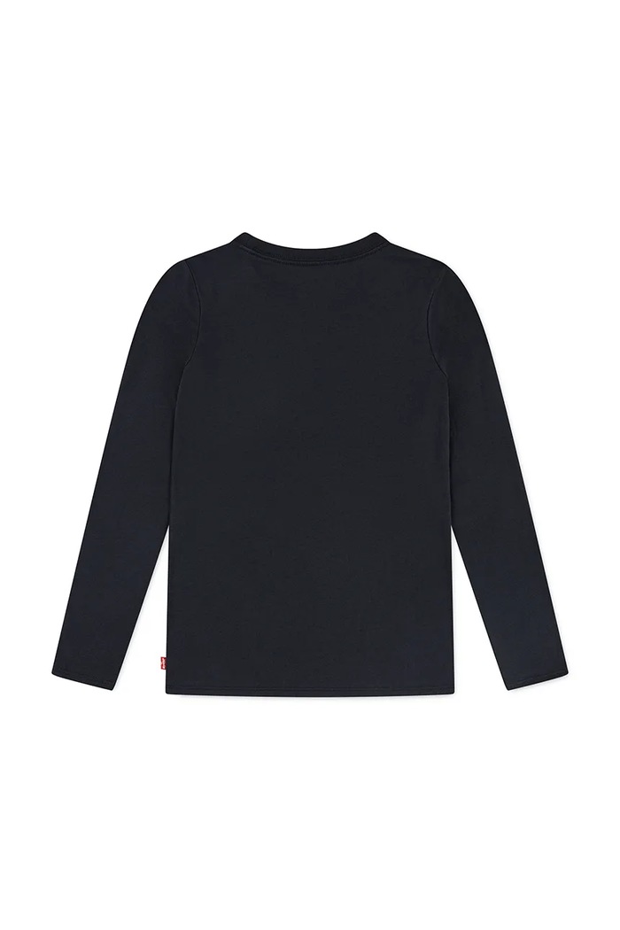 Levi's longsleeve din bumbac pentru copii LS BATWING FILL 3EN576 negru AW25