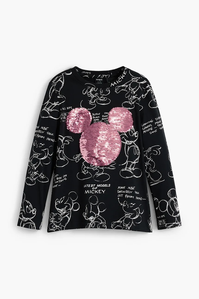 Desigual longsleeve bawełniany dziecięcy 25WGTK25 czarny AW25