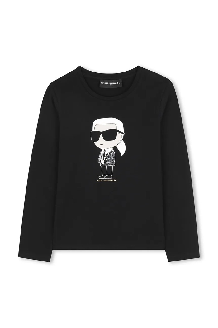 Детска блуза с дълги ръкави Karl Lagerfeld овално черен Z30938.156.162