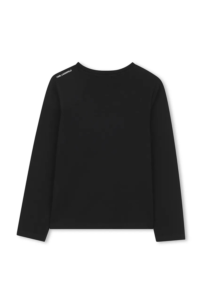 Детска блуза с дълги ръкави Karl Lagerfeld Z30938.156.162 черен AW25