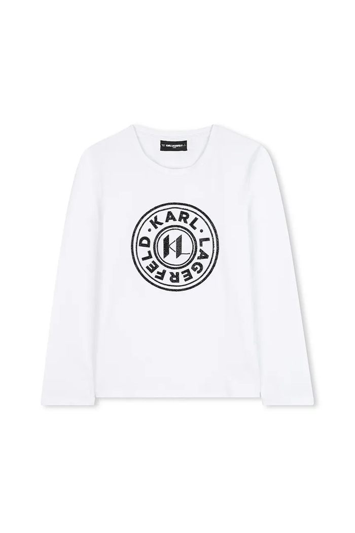 Karl Lagerfeld gyerek hosszúujjú elasztánnal fehér Z30940.156.162