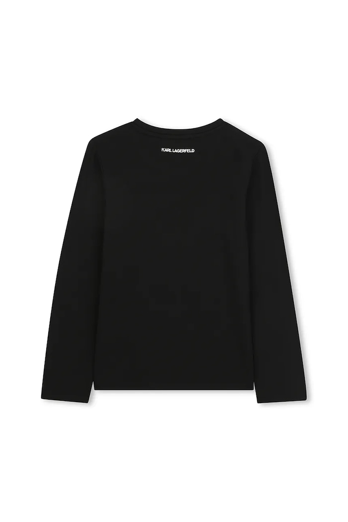 Dětské tričko s dlouhým rukávem Karl Lagerfeld Z30940.156.162 černá AW25