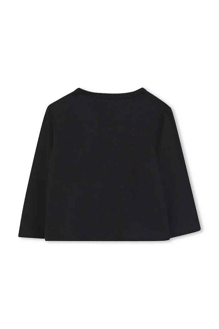 Dětské bavlněné tričko s dlouhým rukávem Karl Lagerfeld Z30962 černá AW25