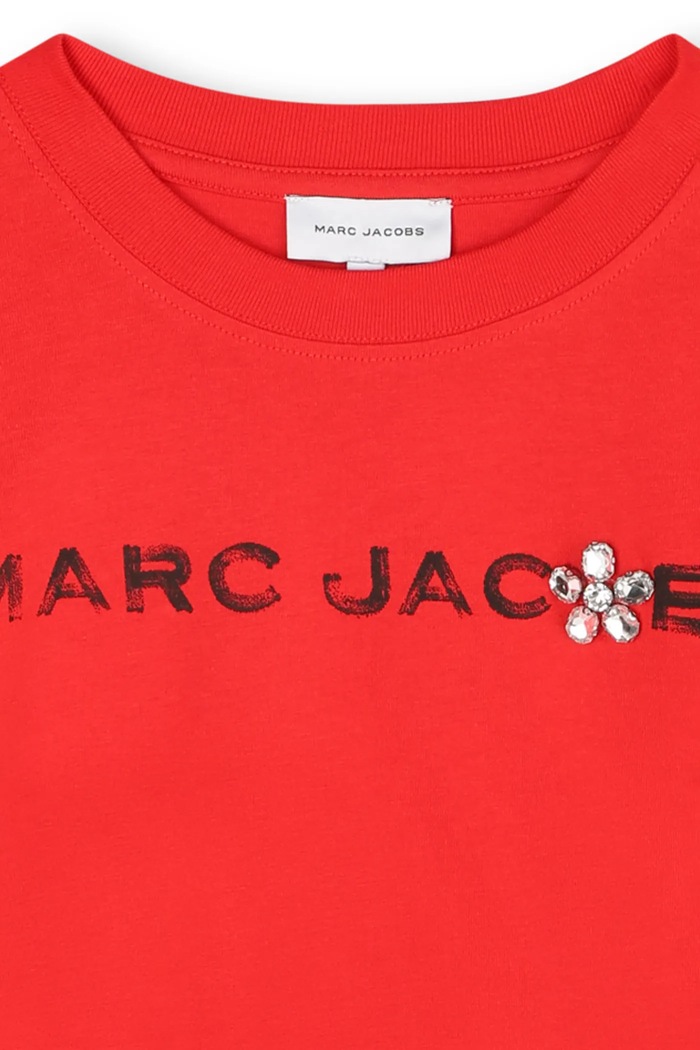 Fete Marc Jacobs longsleeve din bumbac pentru copii W60587.114.150 rosu