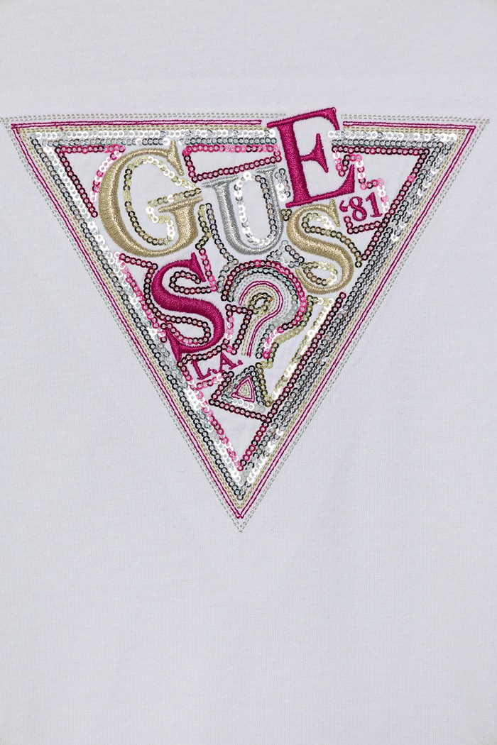 Dievča Detské tričko s dlhým rukávom Guess J5BI13.J1314.9BYA biela