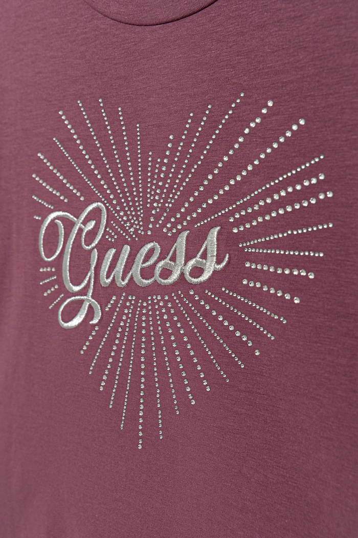 DÍVKA Dětské tričko s dlouhým rukávem Guess J5BI35.J1314.9BYA burgundské