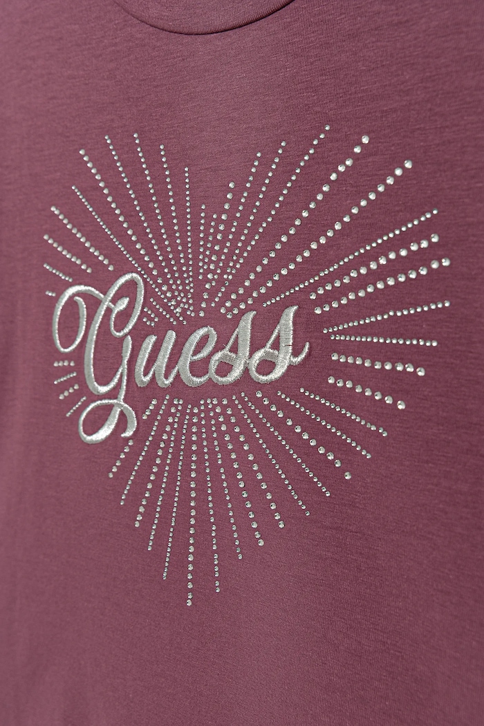 DÍVKA Dětské tričko s dlouhým rukávem Guess J5BI35.J1314.9BYA burgundské