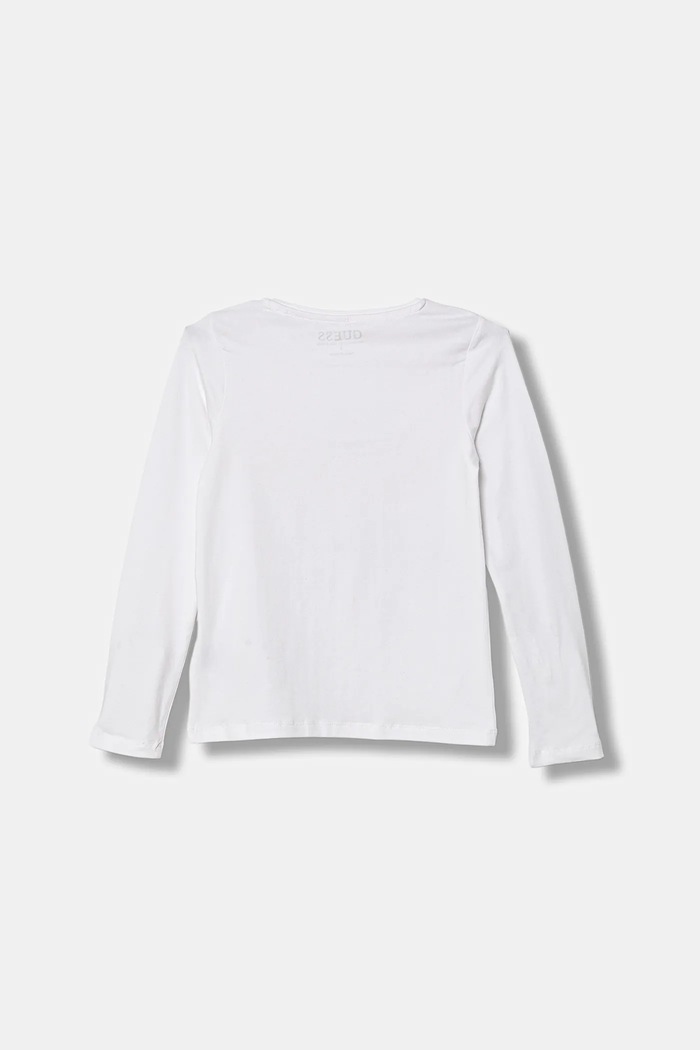 Dětské tričko s dlouhým rukávem Guess K5BI00.J1314.9BYA bílá AW25