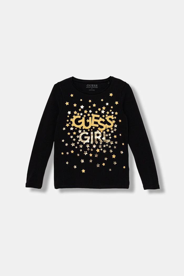 Guess longsleeve copii print negru K5BI00.J1314.9BYA