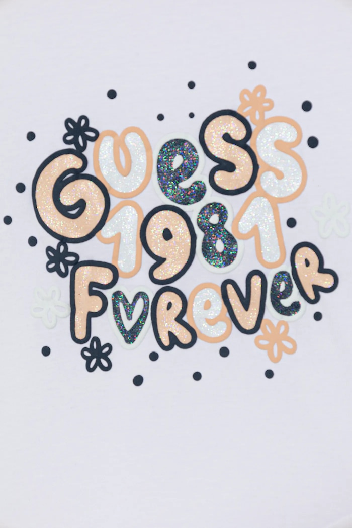 Fete Guess longsleeve din bumbac pentru copii K5BI09.J1314.9BYA alb