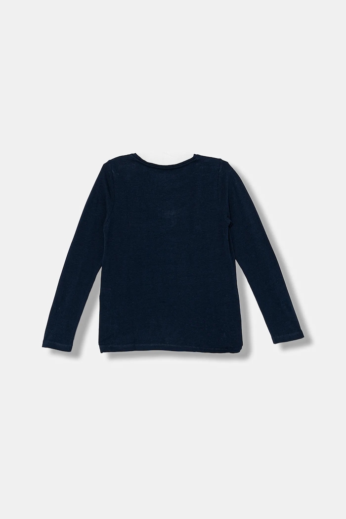 Detská bavlnená košeľa s dlhým rukávom Guess K5BI09.J1314.9BYA tmavomodrá AW25