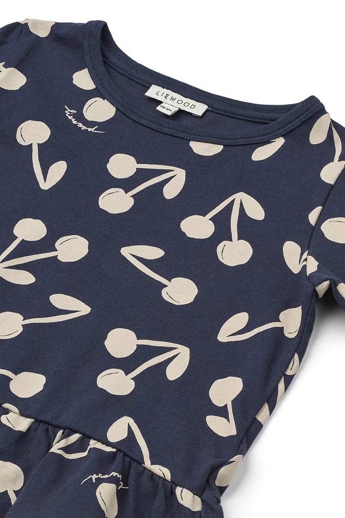 Dievča Detská bavlnená košeľa s dlhým rukávom Liewood Margit Printed Longsleeve T-shirt LW20212.9BYA tmavomodrá