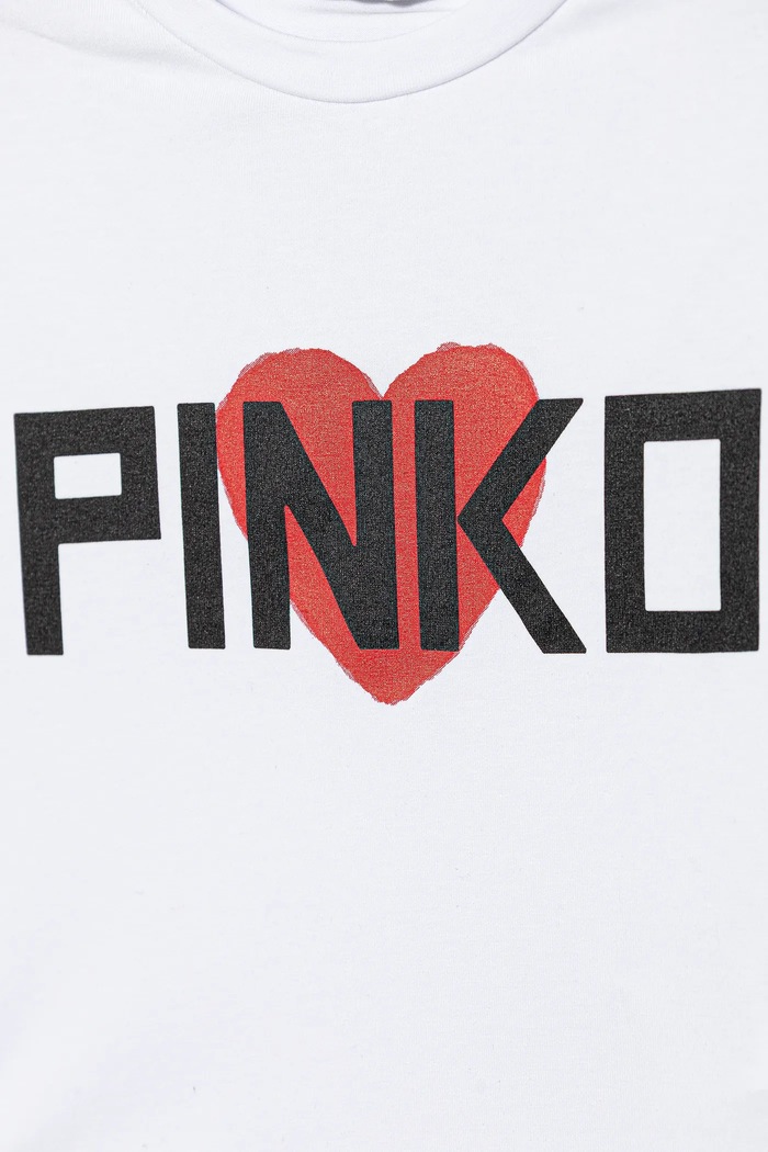 Dievča Detské tričko s dlhým rukávom Pinko KFTS029.C.JE013 biela