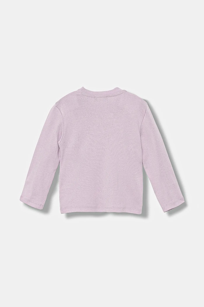United Colors of Benetton longsleeve bawełniany dziecięcy 3I9WG10JS.P.seasonal fioletowy AW25