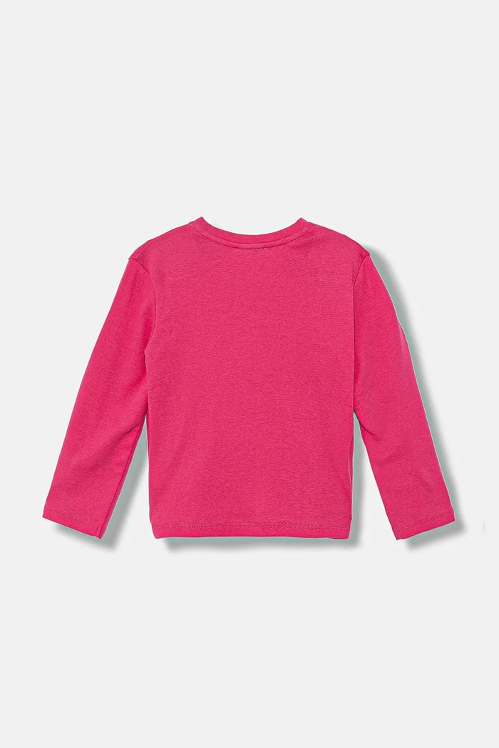 United Colors of Benetton longsleeve bawełniany dziecięcy 3I9WG10JS.P.seasonal różowy AW25