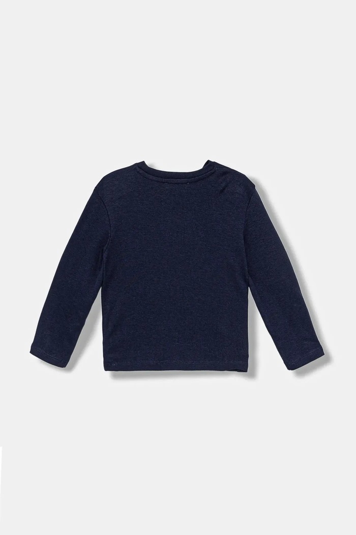 United Colors of Benetton longsleeve bawełniany dziecięcy 3I9WG10JS.P.seasonal granatowy AW25