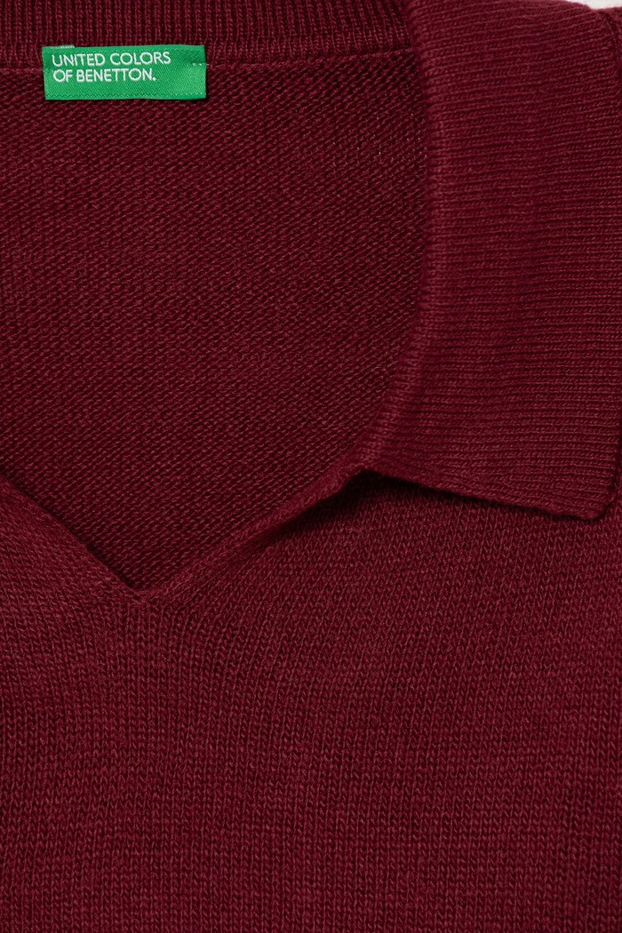 Dziewczynka United Colors of Benetton sweter dziecięcy 1270Q3009.G.seasonal bordowy