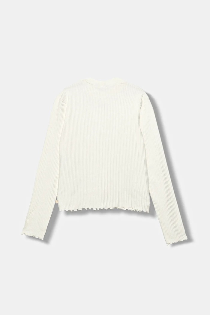 United Colors of Benetton longsleeve dziecięcy 3F1AC203O.G.reproposed biały AW25