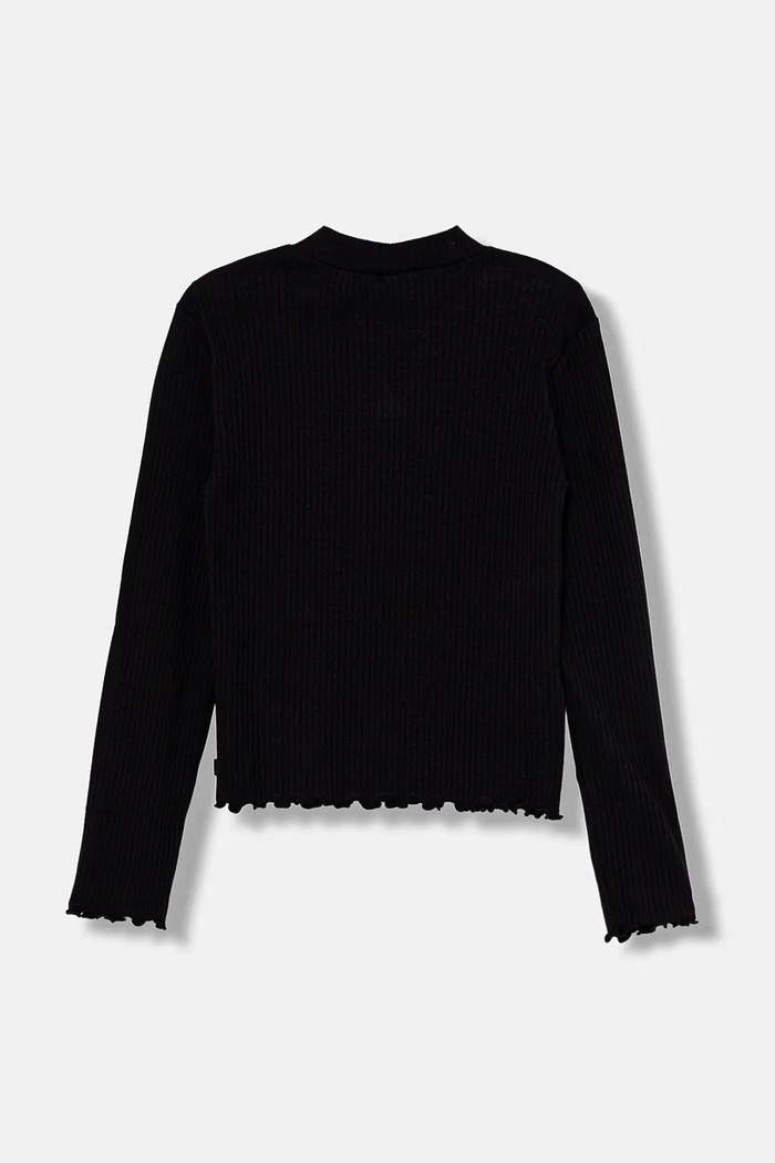 United Colors of Benetton longsleeve dziecięcy 3F1AC203O.G.reproposed czarny AW25