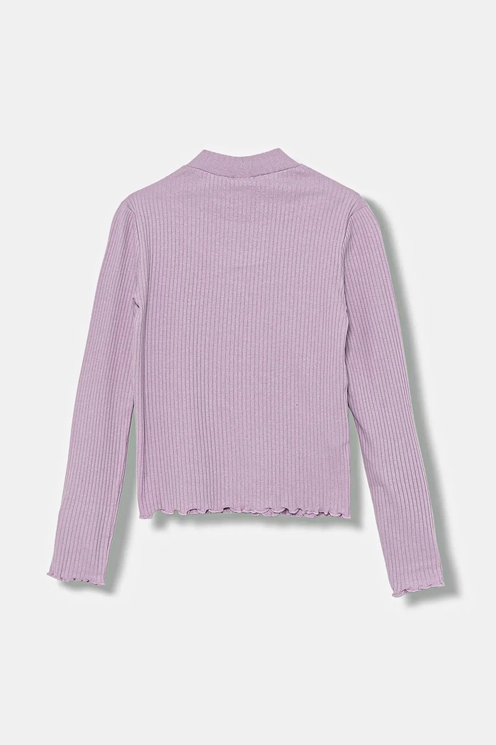 Dječja majica dugih rukava United Colors of Benetton 3F1AC203O.G.Season.9BYA ljubičasta AW25