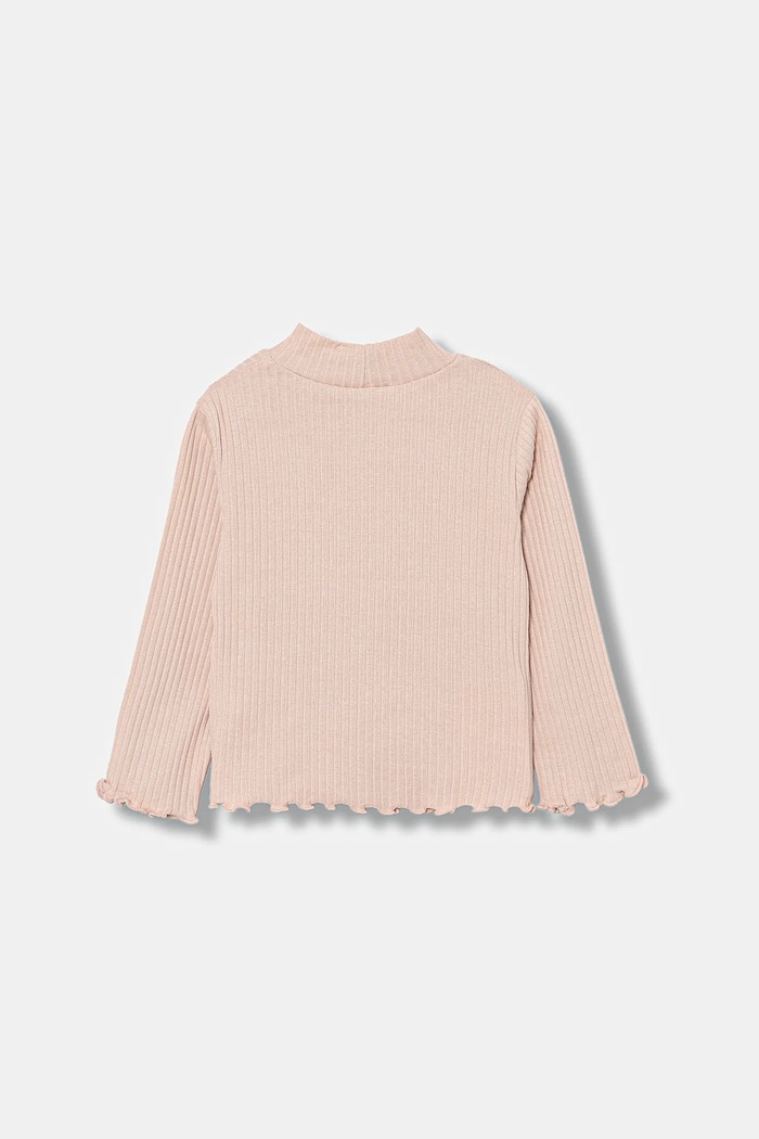 United Colors of Benetton longsleeve dziecięcy 3F1AG10JT.P.seasonal różowy AW25