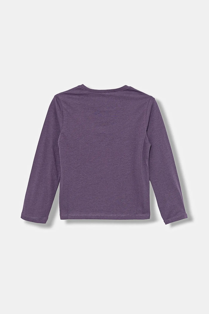 United Colors of Benetton Longsleeve bawełniany dziecięcy 3JERG10KB.P.seasonal fioletowy AW25