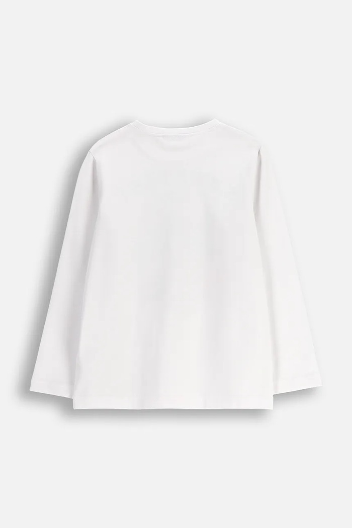 Coccodrillo longsleeve dziecięcy z bawełną ZC5143106CGK biały AW25