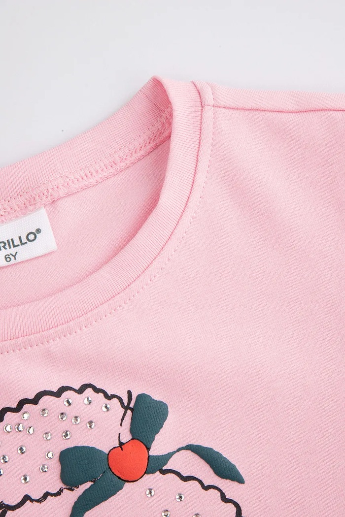 Dziewczynka Coccodrillo longsleeve bawełniany dziecięcy ZC5143103FGK różowy