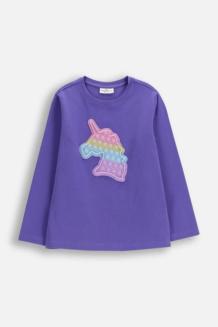 Coccodrillo t-shirt z elastanem fioletowy ZC5143105RGK