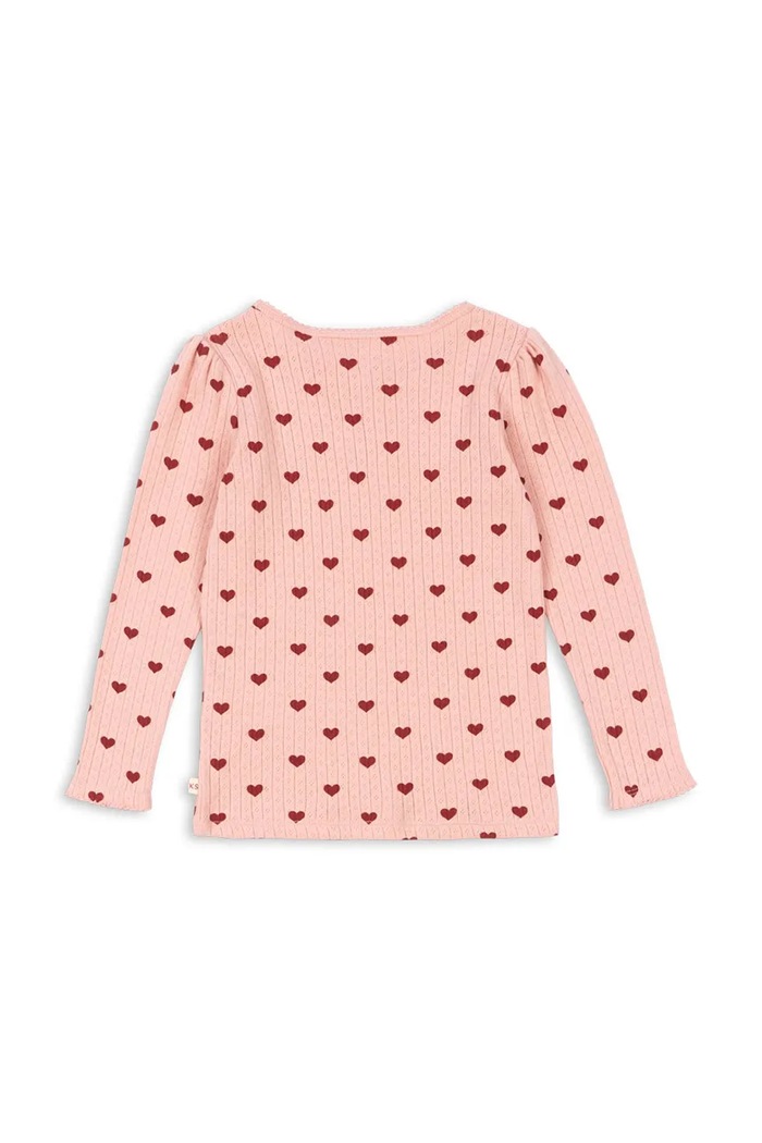 Хлопковый детский лонгслив Konges Sløjd MINNIE BLOUSE GOTS KS104514.9BYA розовый AW25
