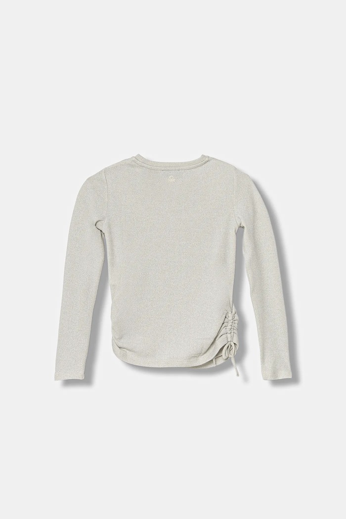 United Colors of Benetton longsleeve dziecięcy 356RC10RD.G.Seasonal szary AW25