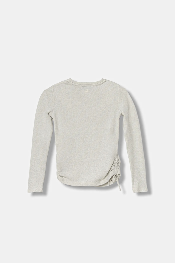 United Colors of Benetton longsleeve dziecięcy 356RC10RD.G.Seasonal szary AW25