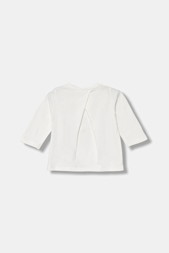 United Colors of Benetton longsleeve niemowlęcy 35UKA106S.W.Seasonal biały AW25