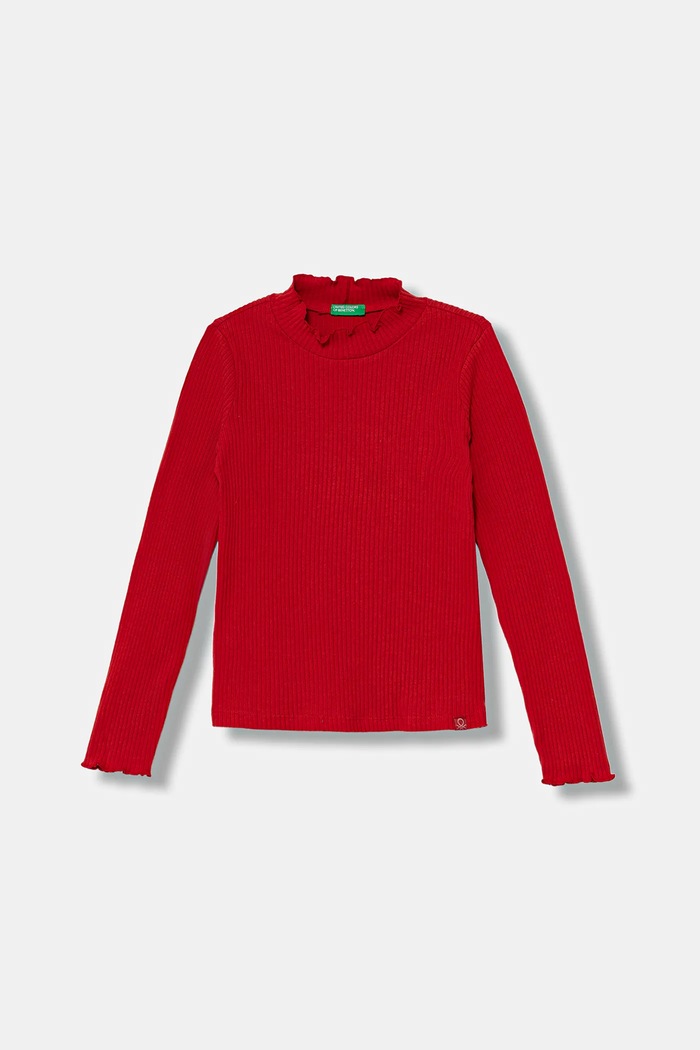 United Colors of Benetton longsleeve dziecięcy pozostałe czerwony 381PC10RC.G.Seasonal