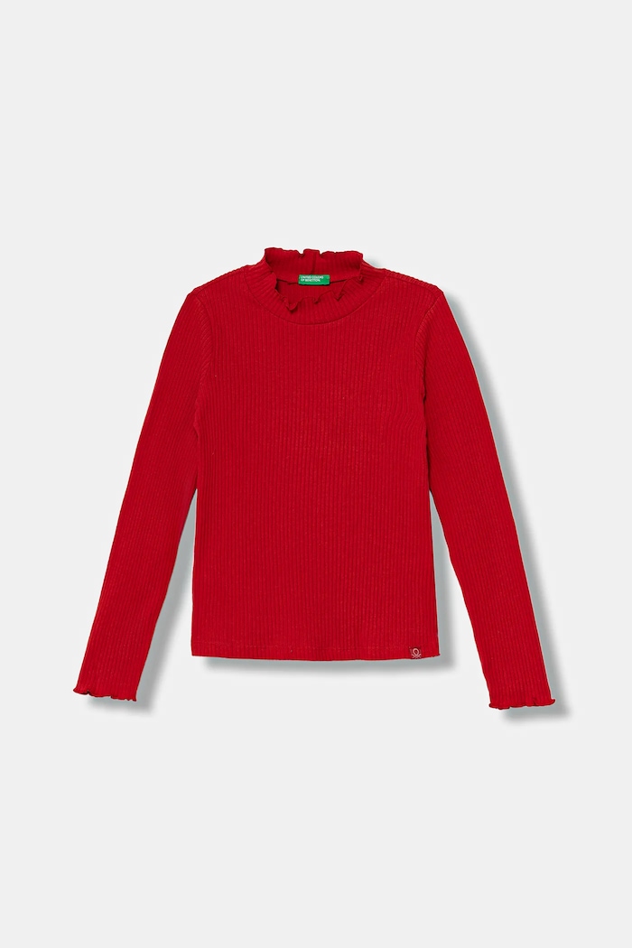 United Colors of Benetton longsleeve dziecięcy pozostałe czerwony 381PC10RC.G.Seasonal