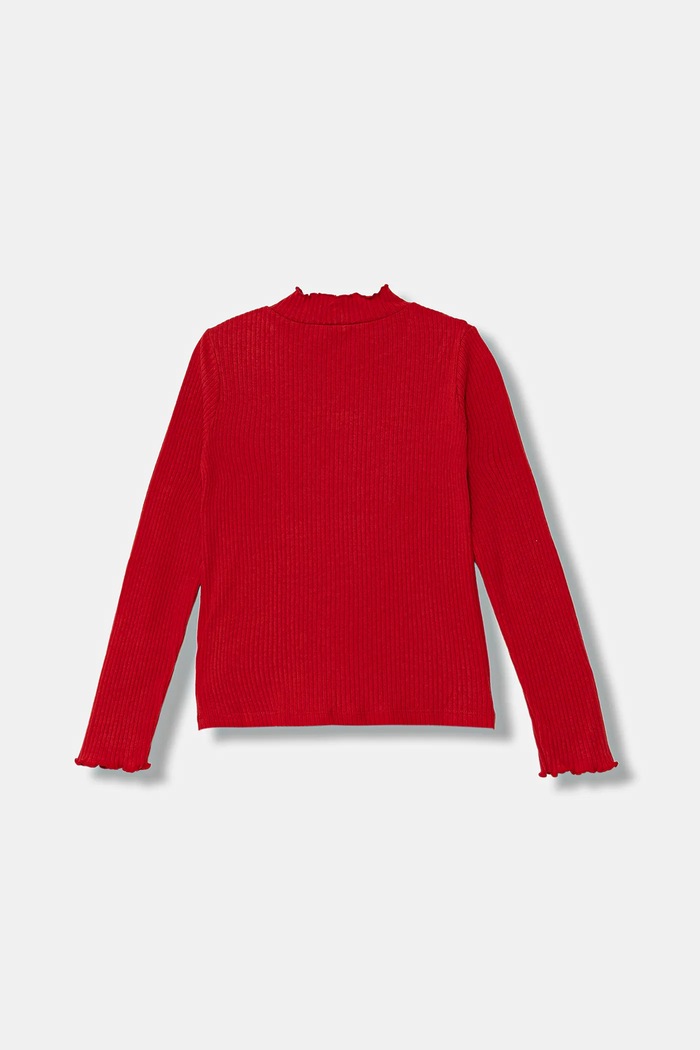 United Colors of Benetton longsleeve dziecięcy 381PC10RC.G.Seasonal czerwony AW25