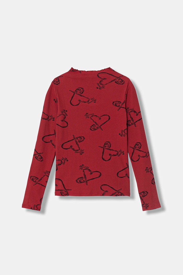 Detské tričko s dlhým rukávom United Colors of Benetton 39EMC10RE.G.Seasonal burgundské AW25