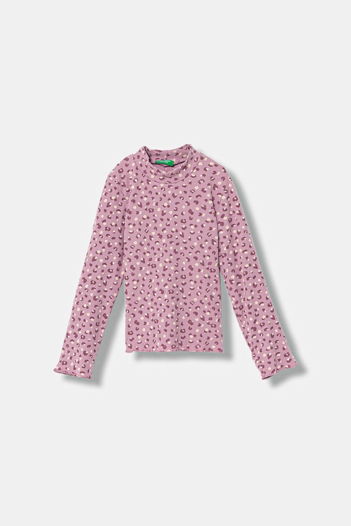 United Colors of Benetton longsleeve copii cu modele roz 39EMG10LA.P.Seasonal
