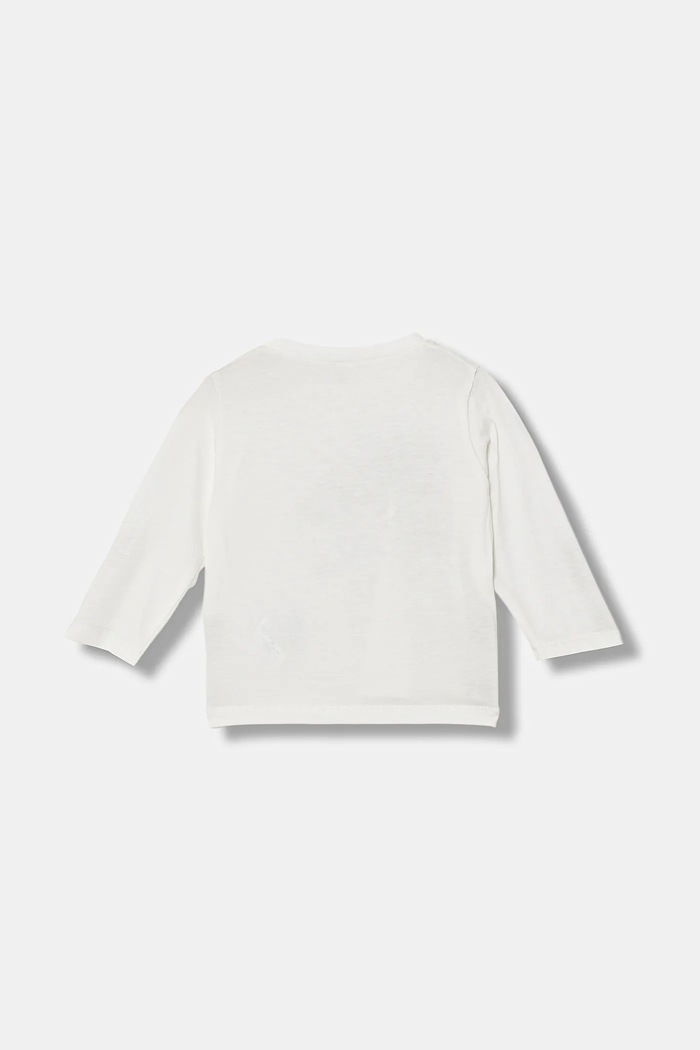 Βρεφικό βαμβακερό μακρυμάνικο United Colors of Benetton 3ATNA106T.W.Seasonal λευκό AW25