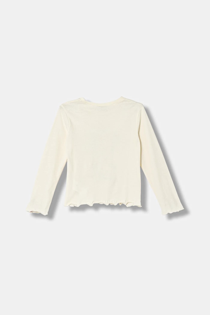 Detská bavlnená košeľa s dlhým rukávom United Colors of Benetton 3ATNG10L2.P.Seasonal béžová AW25